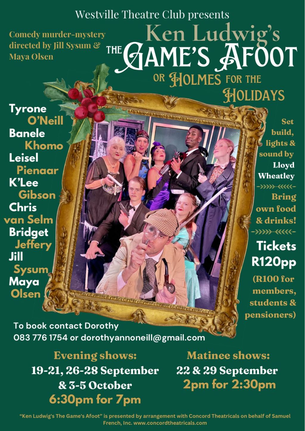 step into mystery and laughter: westville theatre club presents “the game’s afoot” or “holmes for the&nbsp;holidays”