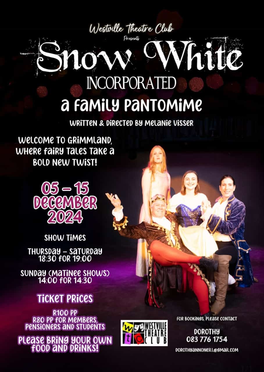🎭 don’t miss snow white incorporated at the westville theatre club!&nbsp;🎭